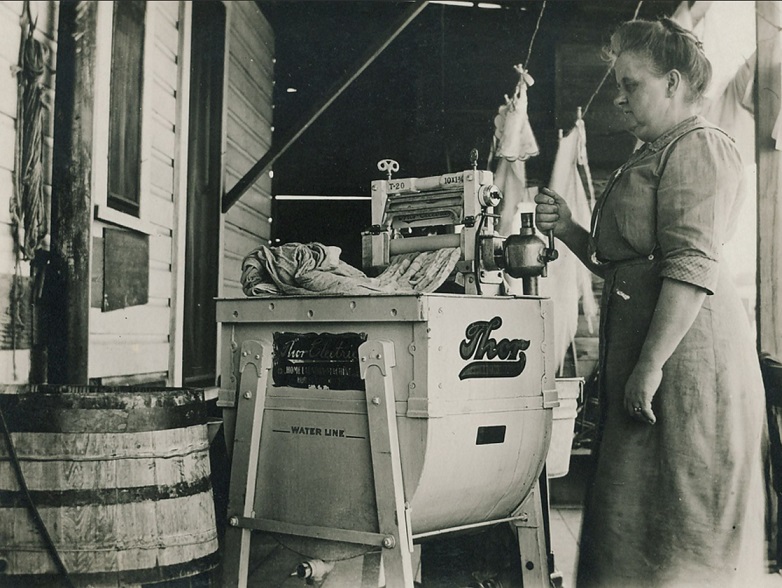 La machine à laver en 1908.